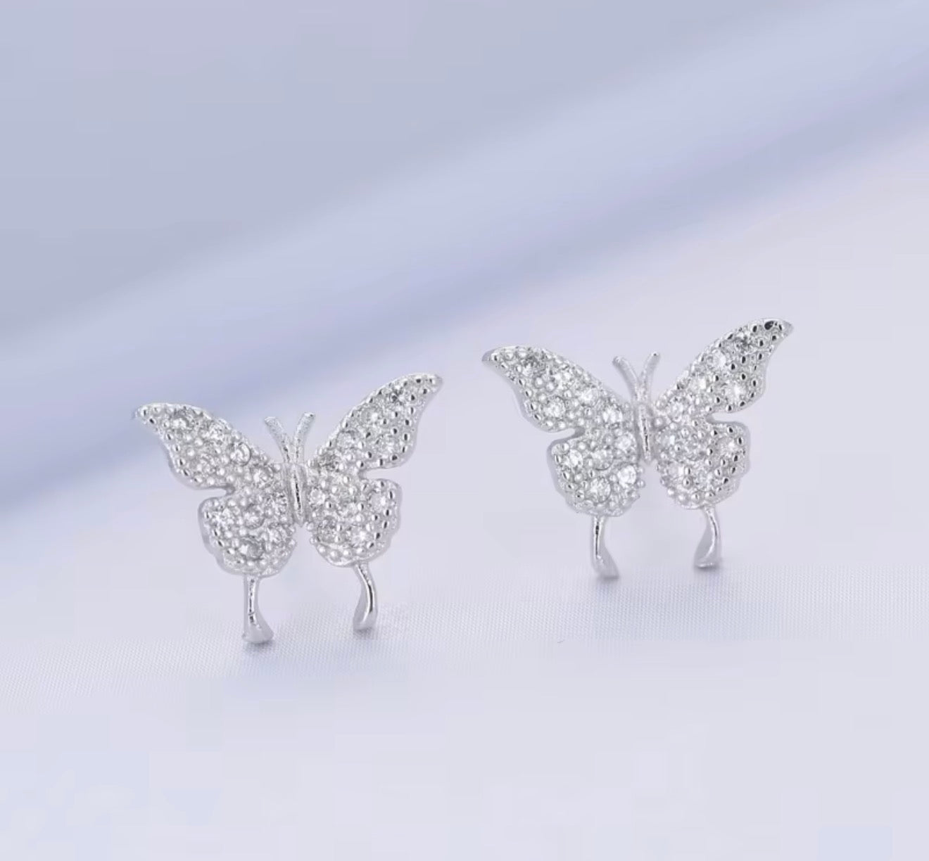 925 Sterling Silver butterfly Earrings