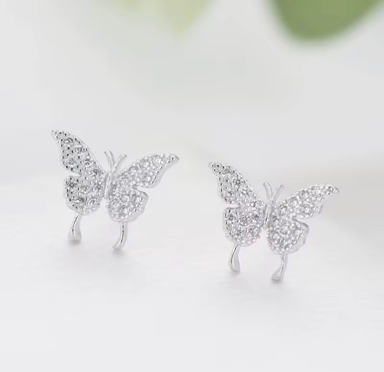 925 Sterling Silver butterfly Earrings