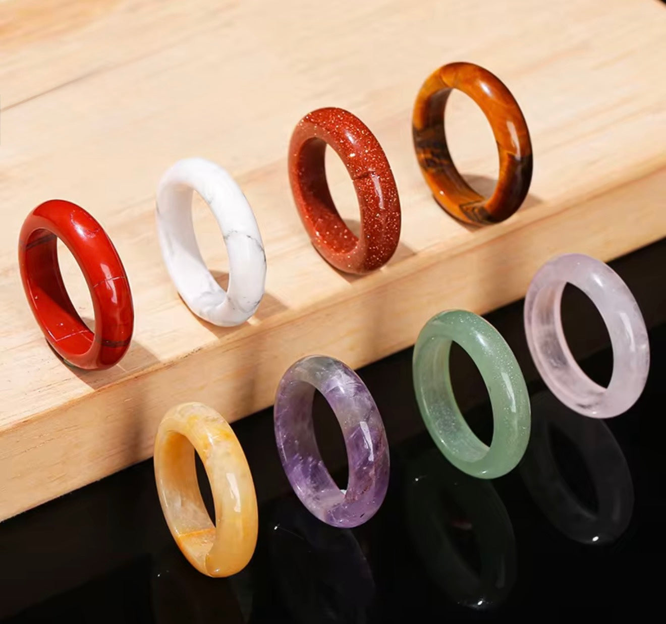 Unakite stone ring