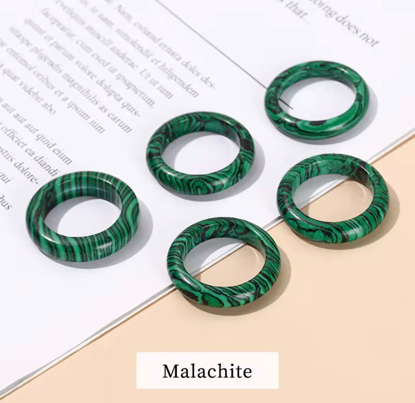 Green Malachite Ring