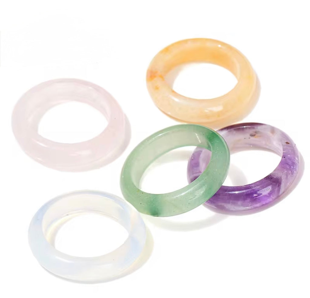 Natural Yellow Jade Ring