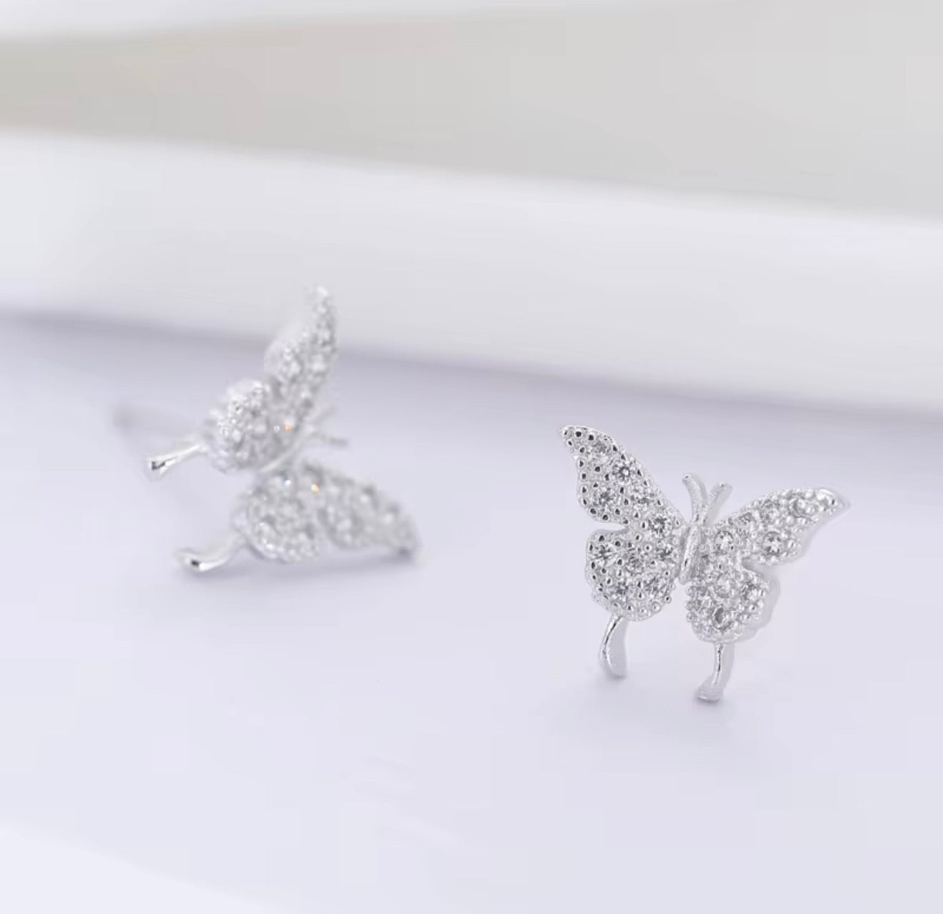 925 Sterling Silver butterfly Earrings
