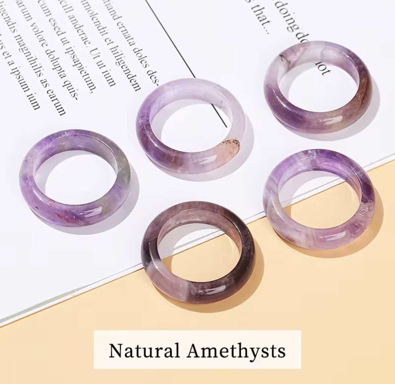 Amethyst stone ring